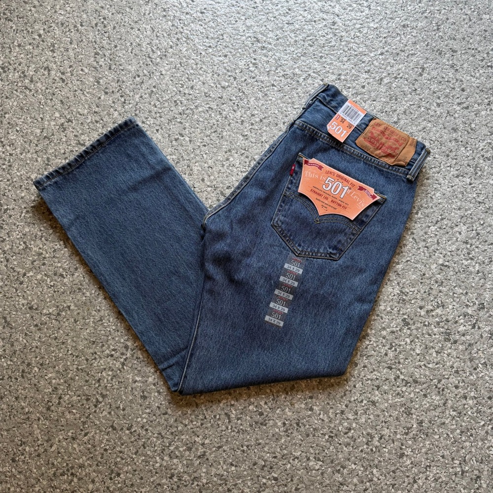 Deadstock Levi's 501 Straight Leg Button-Fly Men's 34x29 Blue